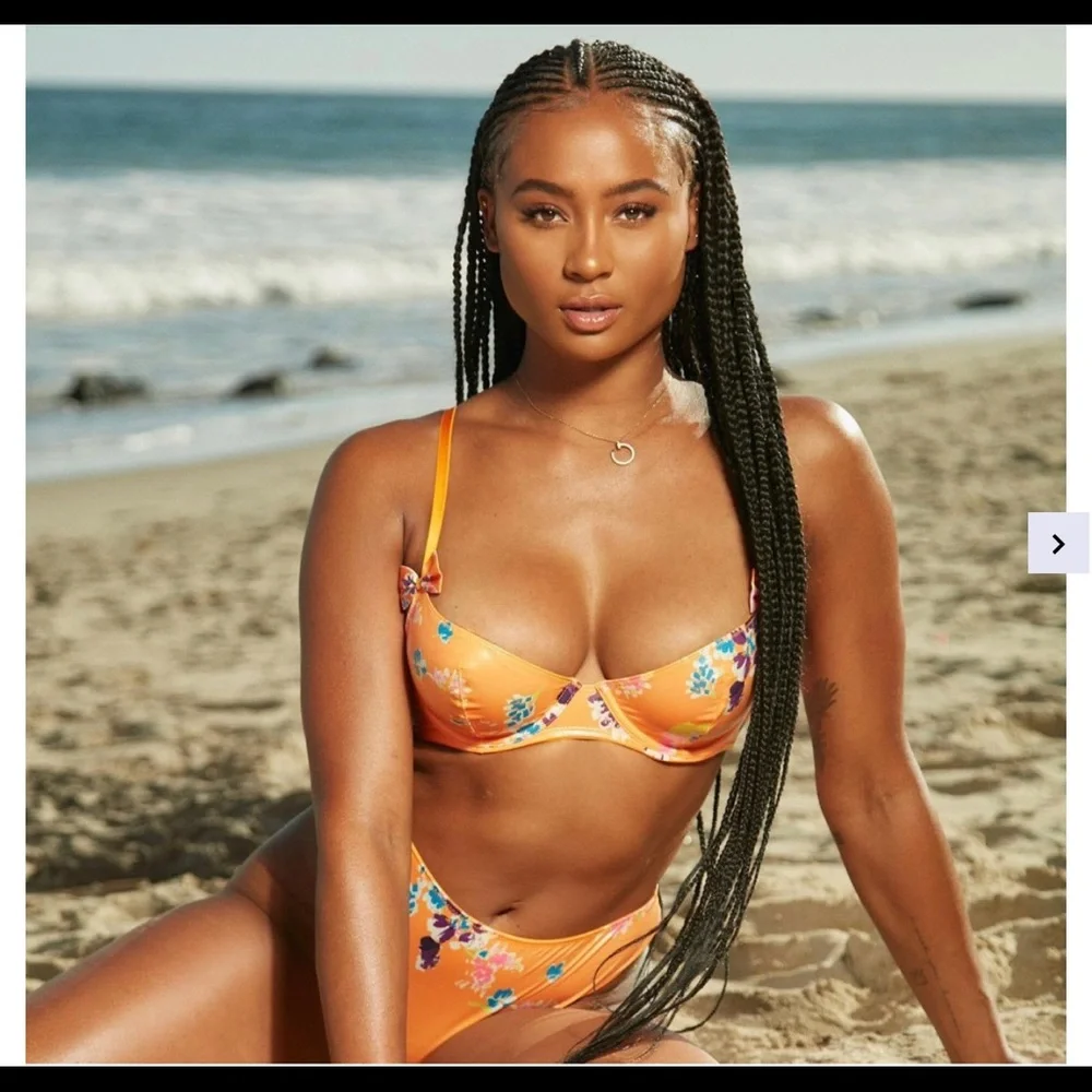Savage X Fenty. 34B. Orange Créme Bedtime Bouquet Print - Picture 6 of 8